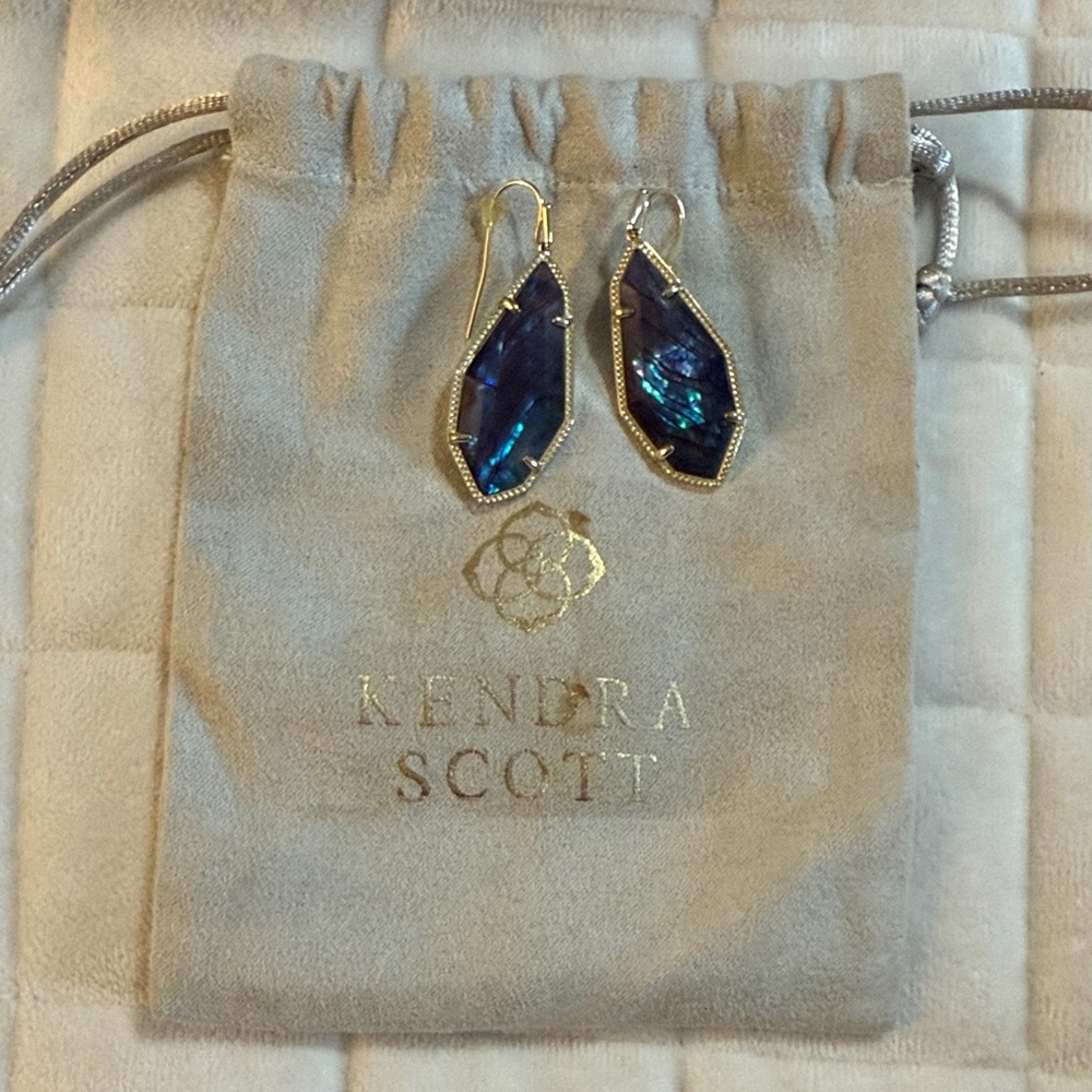 Kendra Scott Iridescent Blue Earrings